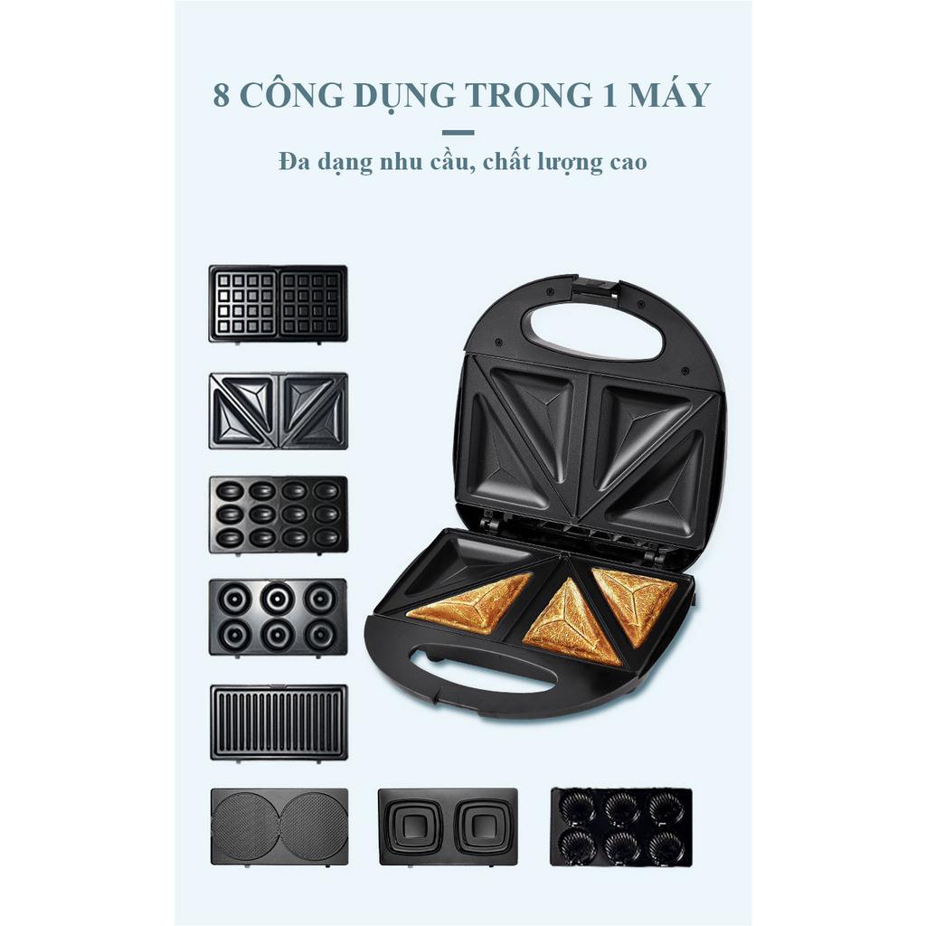 Máy kẹp, nướng, làm bánh mì, bánh ngọt 8 khay đa năng 800W SOKANY SK-BBQ-140 hàng cao cấp [BẢO HÀNH 12 THÁNG]