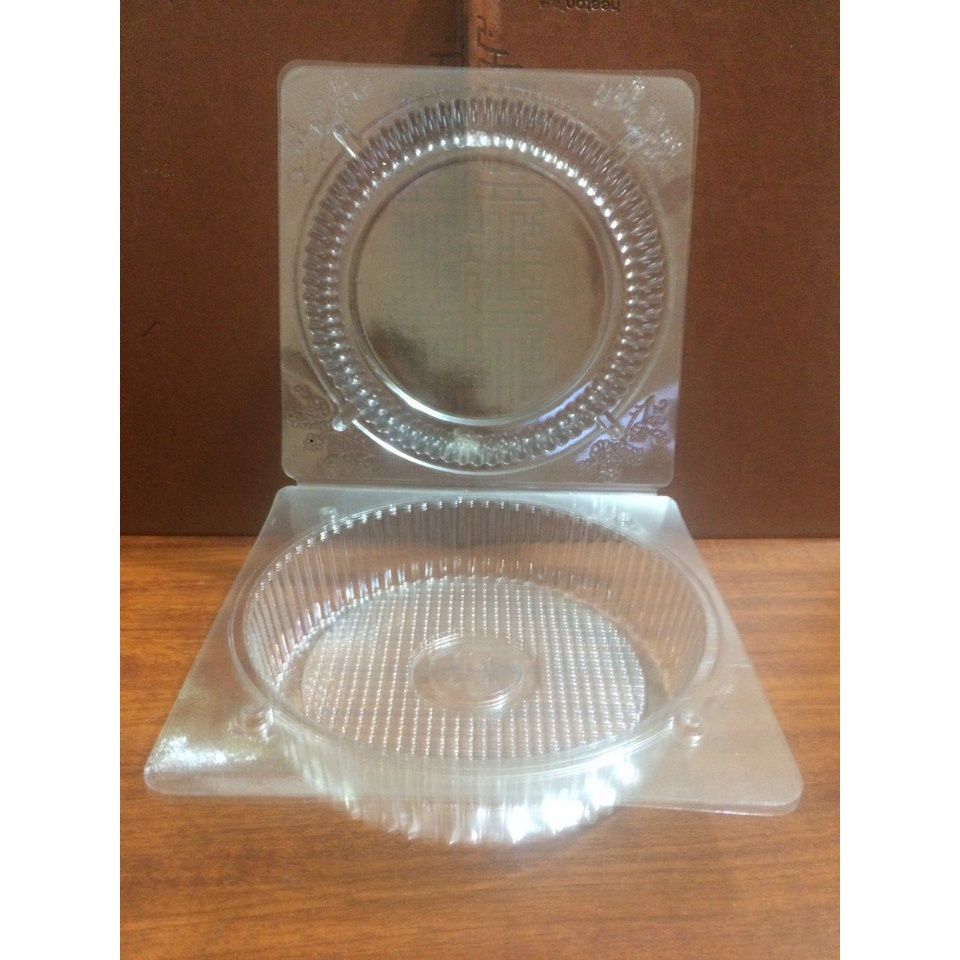 Lốc 100 hộp nhựa tròn đựng bánh bông lan H26, hộp đựng cốt bánh kem