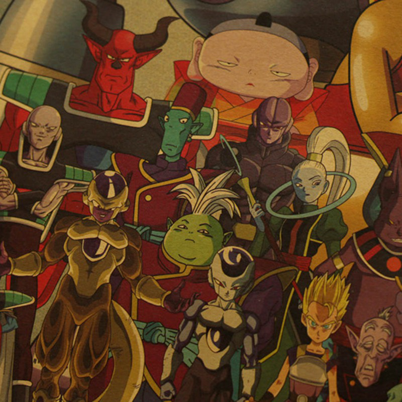 Miếng dán tường trang trí nội thất họa tiết nhân vật hoạt hình Dragon Ball