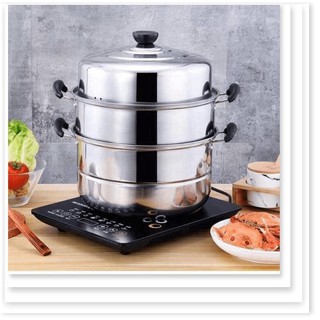 Nồi hấp bánh bao,xôi hấp thực phẩm 3 tầng inox