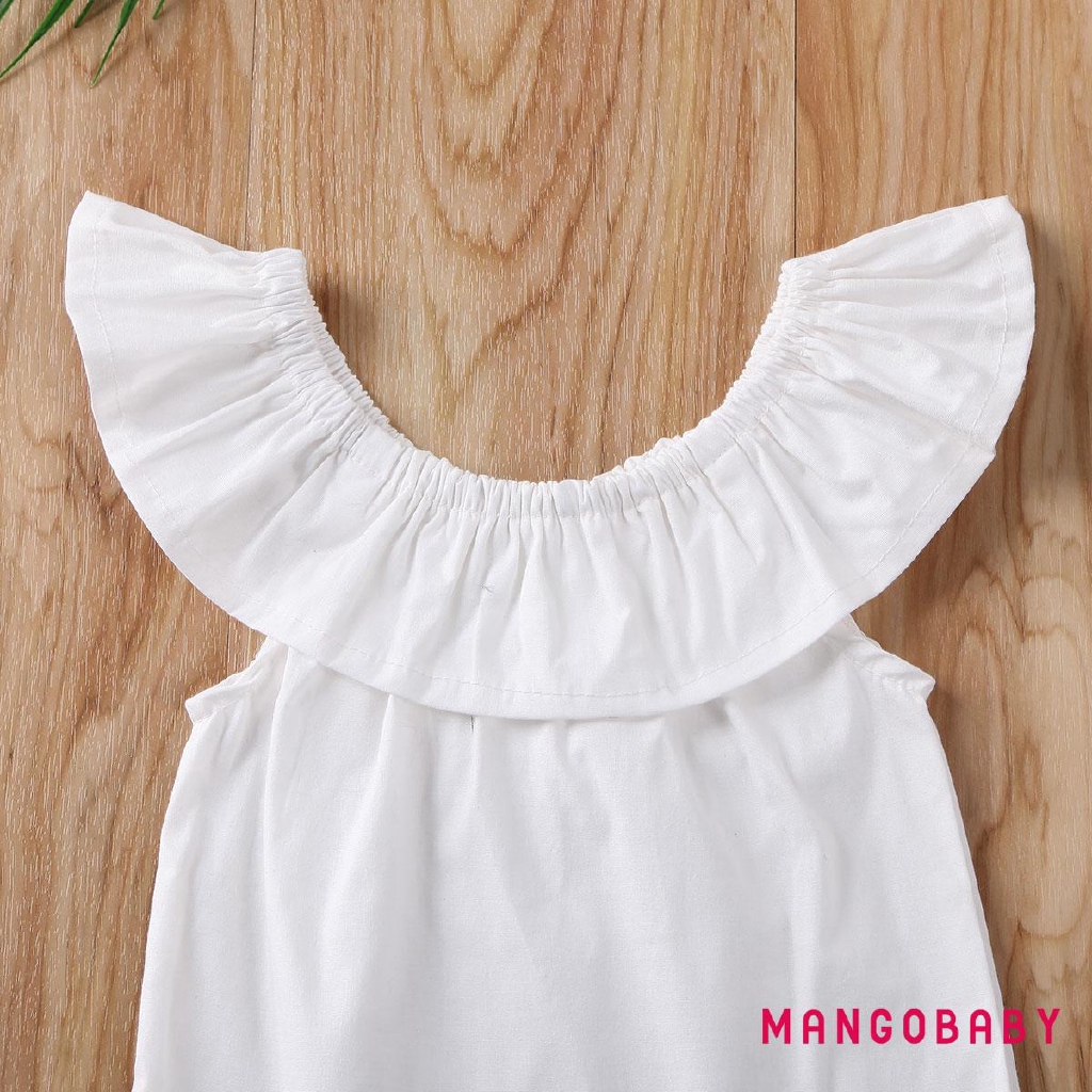 Set Đồ Mùa Hè 2 Món Gồm Áo Crop Top Có Diềm Xếp Nếp + Quần Ngắn In Hoa Dễ Thương Cho Bé Gái Sơ Sinh