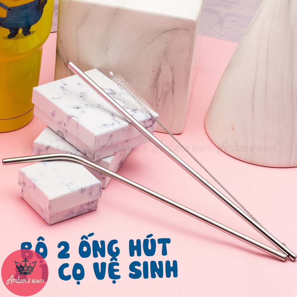 Combo Ly giữ nhiệt (cóTúi+2 Ống hút+thanh rửa) bình giữ nhiệt X0601