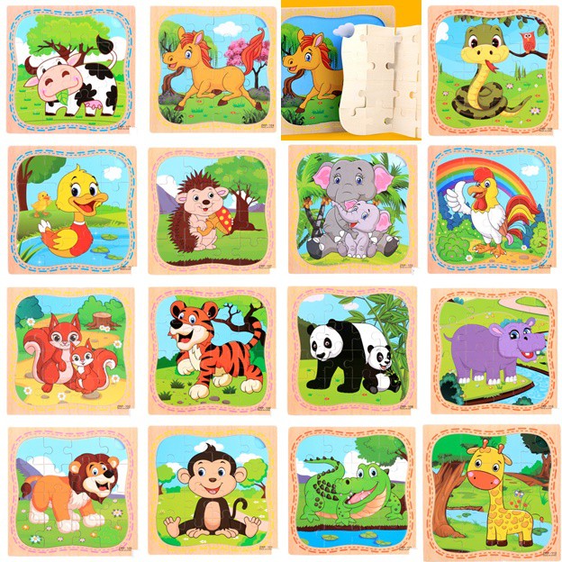 SỈ LẺ GIÁ TỐT TRANH GHÉP HÌNH puzzle 16 mảnh gỗ xếp hình ĐƯỢC CHỌN LOẠI