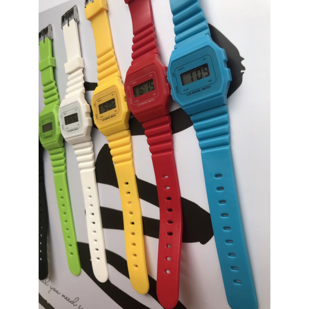 Đồng hồ điện tử unisex dây nhựa | BigBuy360 - bigbuy360.vn