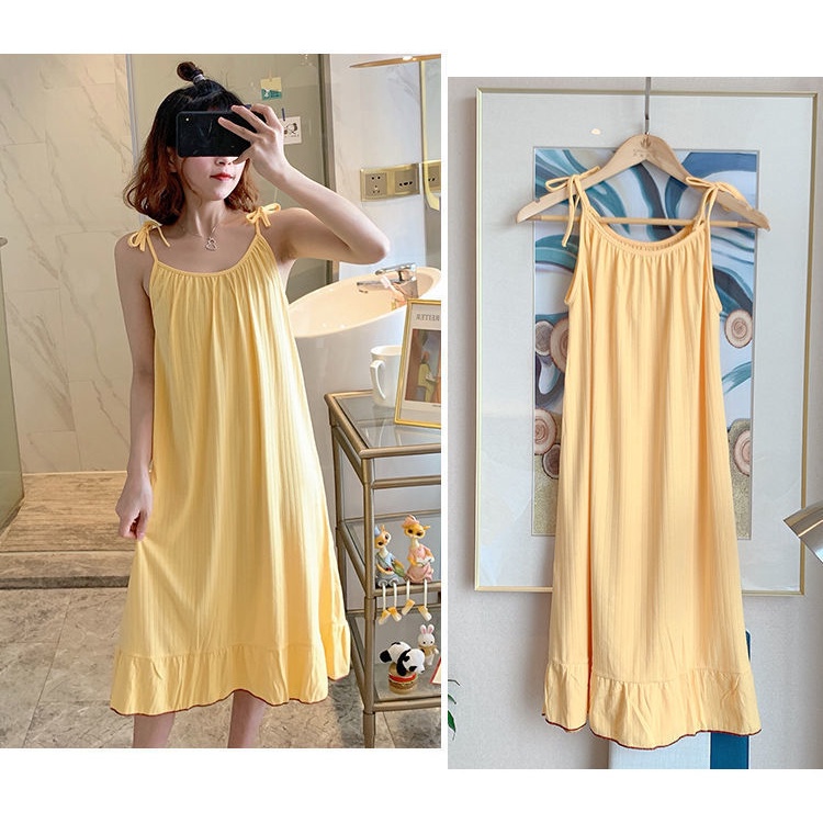 Đầm ngủ kiểu công chúa phong cách mùa hè thời trang xinh xắn cho nữ