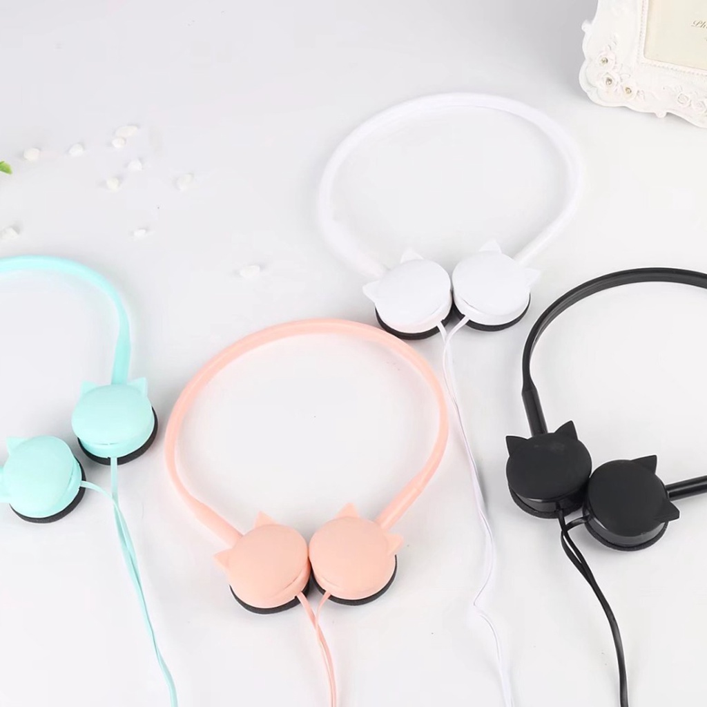 Tai Nghe Chụp Tai Có Mic Thiết Kế Hoạt Hình Cho Điện Thoại Thông Minh