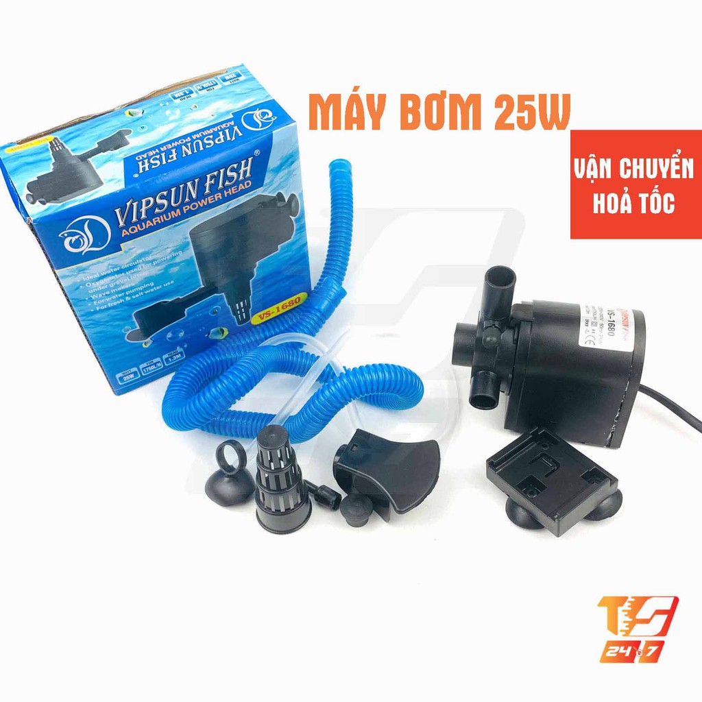 Máy Bơm Lọc Nước Hồ Cá 25W VS-1680 - Máy Lọc Nước Bể Cá Vipsun