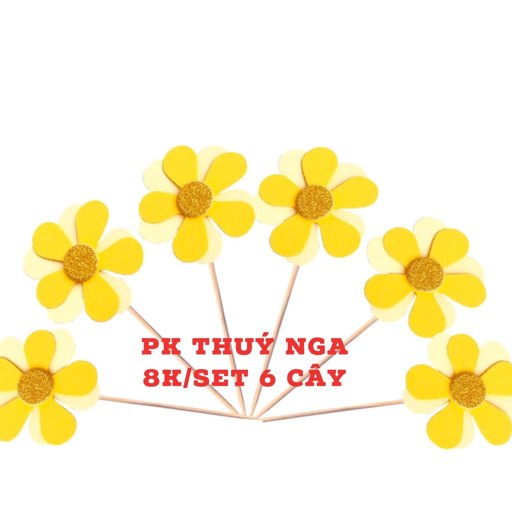 5 set cắm 6 hoa giấy sắc màu