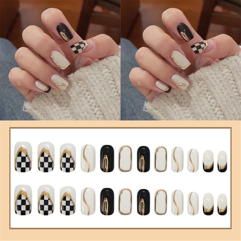 Móng Tay Giả Thời Trang Kiểu Pháp Có Thể Tháo Rời