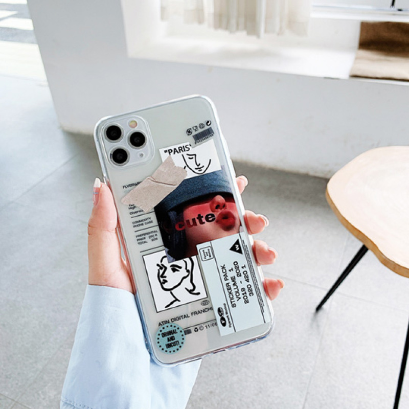 Ốp điện thoại mềm phong cách retro sáng tạo cho Iphone 11 PRO MAX X XS MAX Xr 8/SE2 7plus | BigBuy360 - bigbuy360.vn