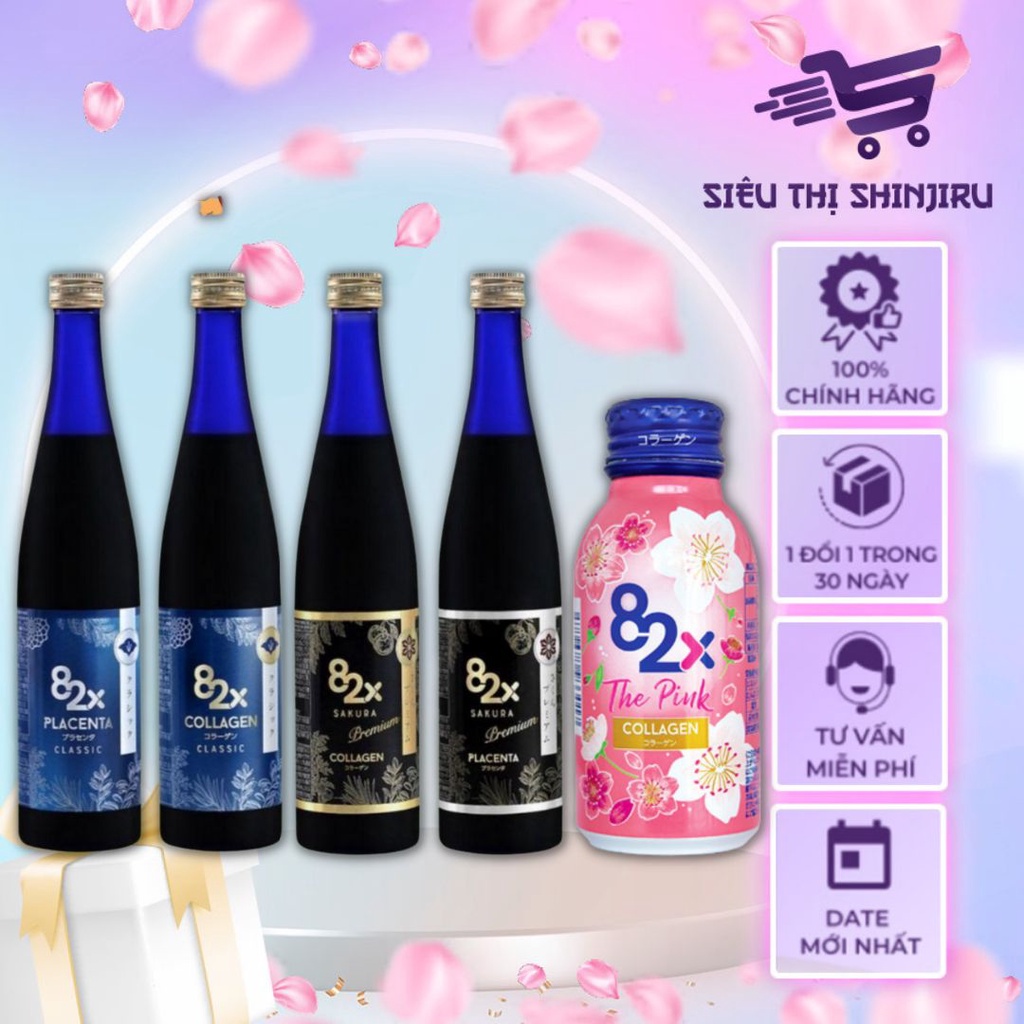Nước Uống chống lão hóa, làm đẹp da 82x collagen Placenta Sakura/Collagen Sakura/The Pink .Nhật Bản