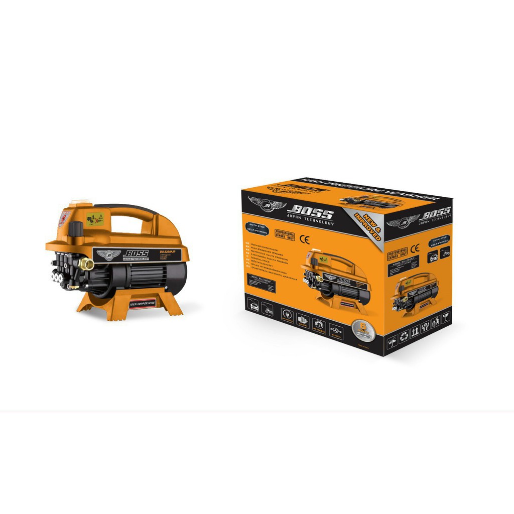 Máy rửa xe Boss 2200w. Chỉnh áp. tặng kèm cây nối dài và bình tạo bọt
