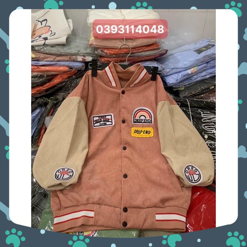 ÁO KHOÁC BOMBER NHUNG FORM RỘNG KIỂU BÓNG CHÀY