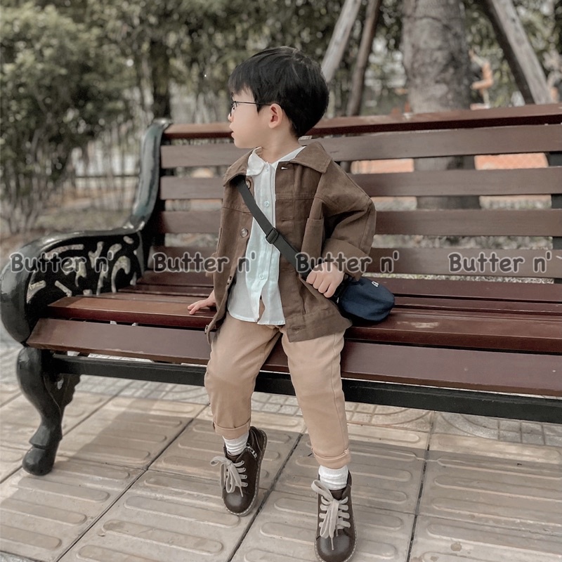 Khoác Jean Nâu Cho Bé