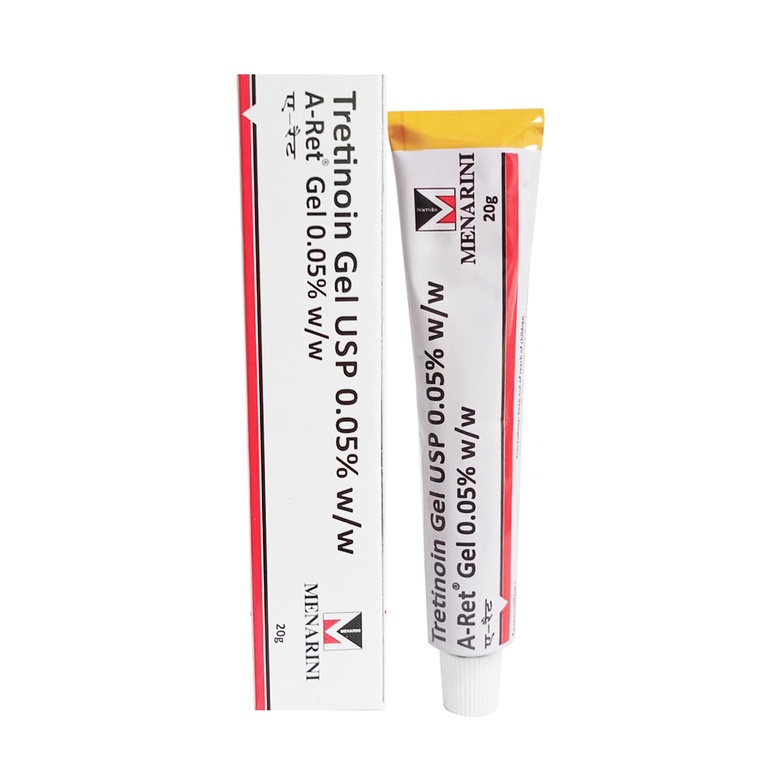 Tretinoin Aret Gel 0.1, 0.05, 0.025, Giảm Mụn, Ngăn Ngừa Lão Hóa