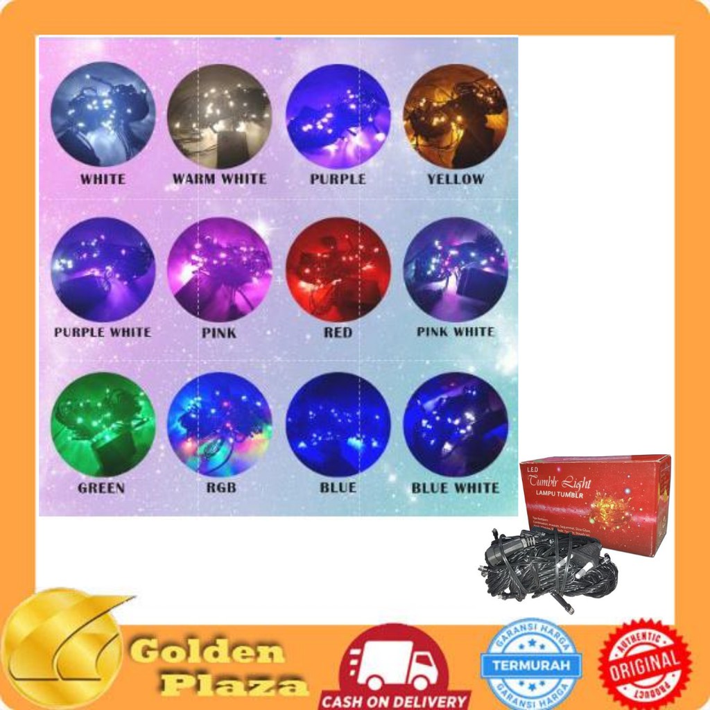 Bộ 7 Đèn Led Trang Trí Giáng Sinh Màu Đen 10m (1Kg = 7) Gp 26 Tumblr