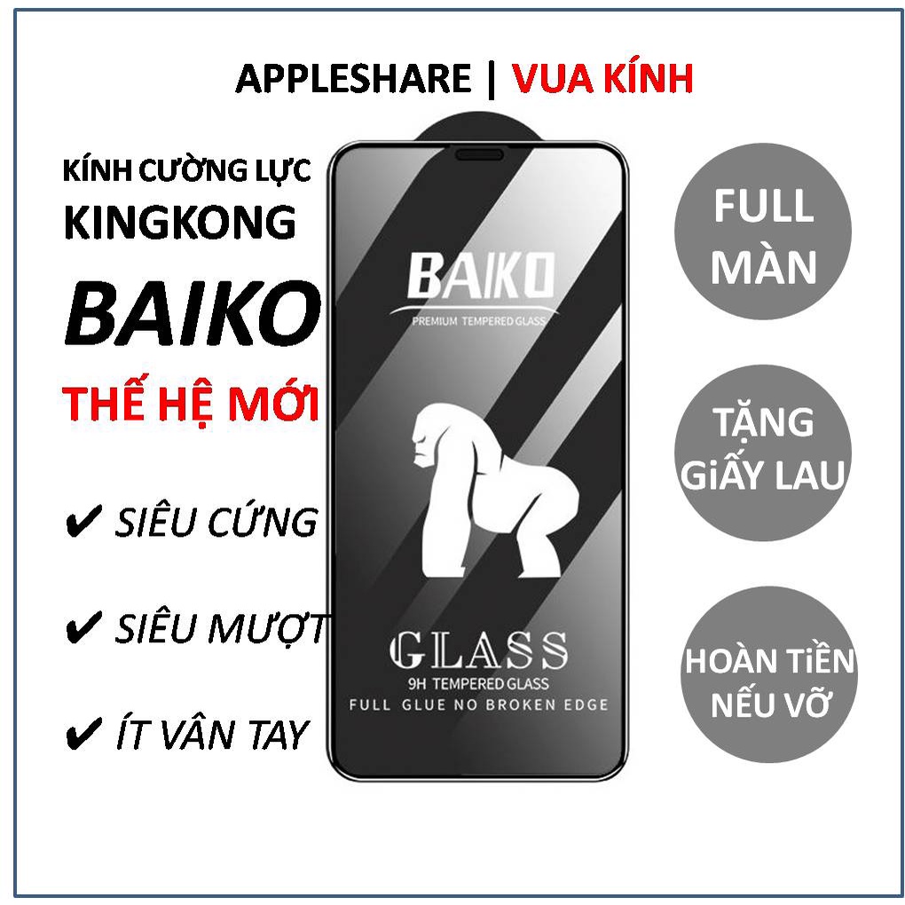 Kính cường lực iPhone Full màn KINGKONG BAIKO 13 12 11 pro max x xr xs max thumbnail