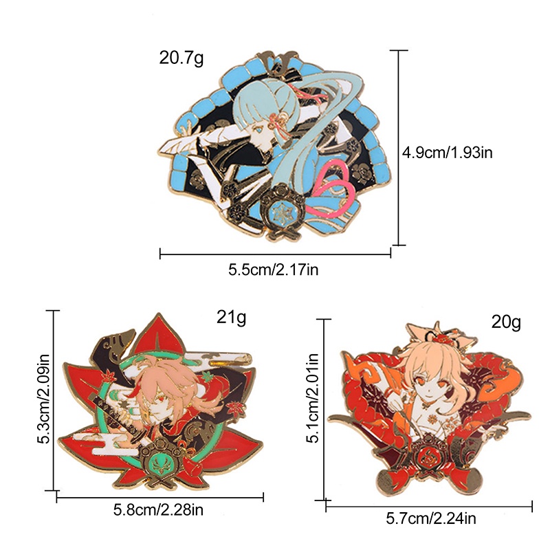 Ghim Cài Áo Kim Loại Hình Nhân Vật Hoạt Hình Periphery Genshin Thunder General Heart Sea Kaiadi Luke Hoạt Hình