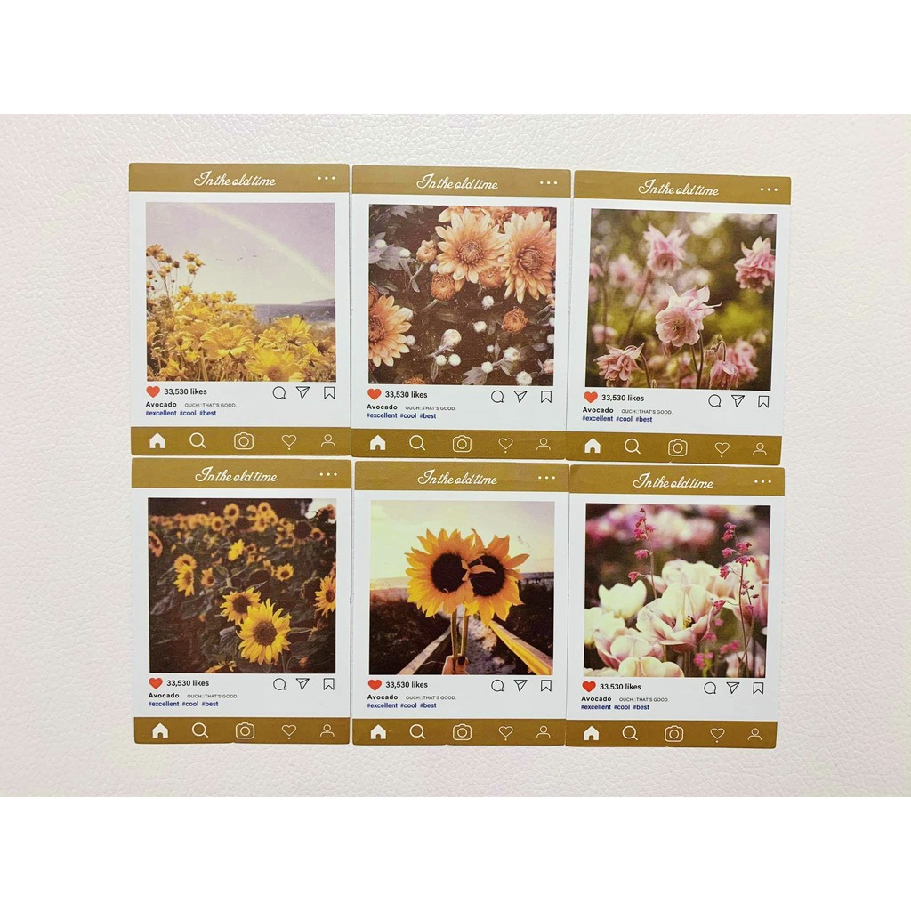 Set 30 Hình Dán Sticker Instagram - Hình Dán Trang Trí Sổ Tay Ốp Lưng Bullet Journal