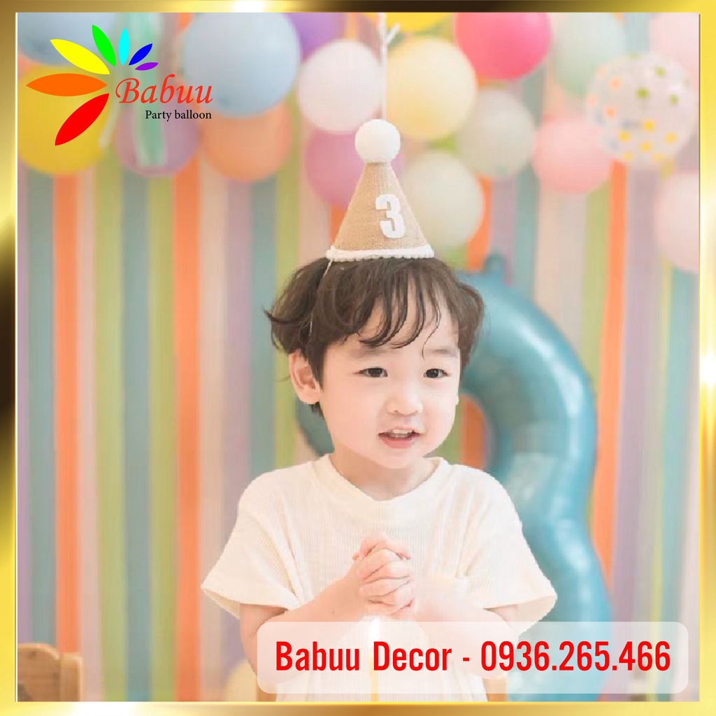 Mũ sinh nhật phong cách Hàn Quốc siêu dễ thương Babuu Decor