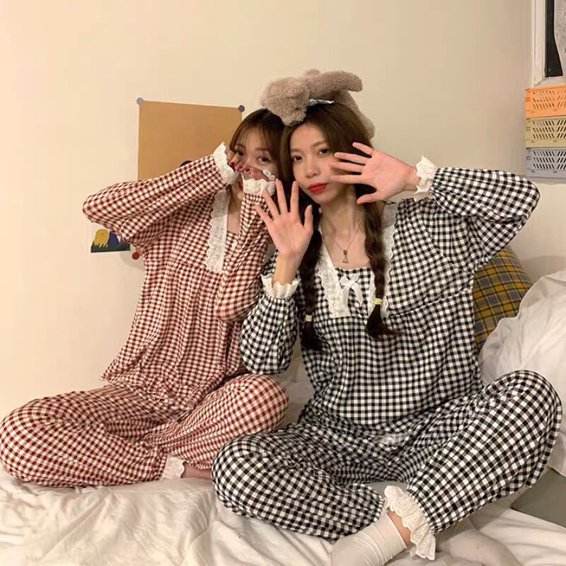 [ORDER] SET đồ ngủ pijama bo chun cách điệu-kèm hình thật