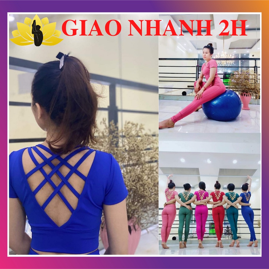 Set tập gym, yoga croptop chất vải co giãn thoải mái và thấm hút mồ hôi tốt tốt 080 - Yoga An Viên