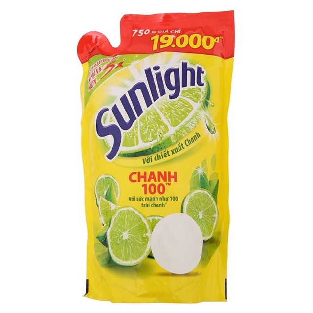  Nước rửa chén sunlight dang túi 750g