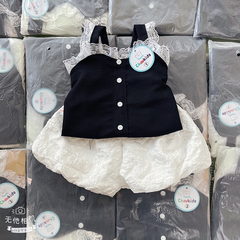 Sét 2 dây kèm quần đũi xốp bồng cho bé từ 10-22kg💋