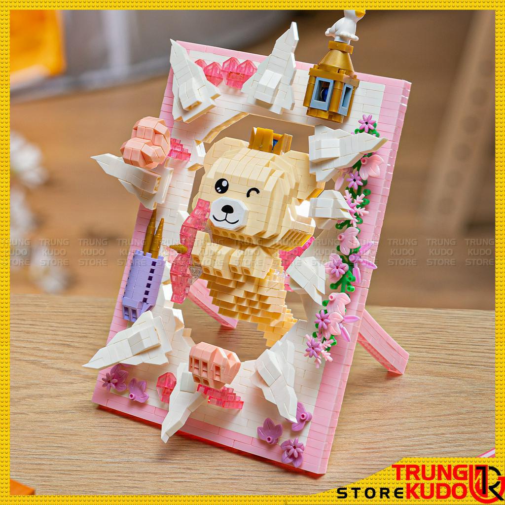 Ultraman và Cupid - Đồ chơi lắp ráp khung ảnh Phi Hành Gia Astronaut làm quà tặng trang trí decor