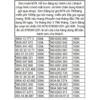 Sim mobi số đẹp