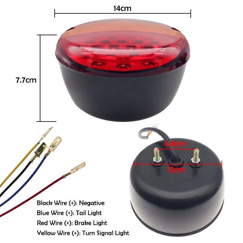 Set 2 Đèn Xi Nhan 12V 24V 20 Bóng Led Gắn Đuôi Xe Tải / Xe Moóc Báo Tín Hiệu Hãm Phanh