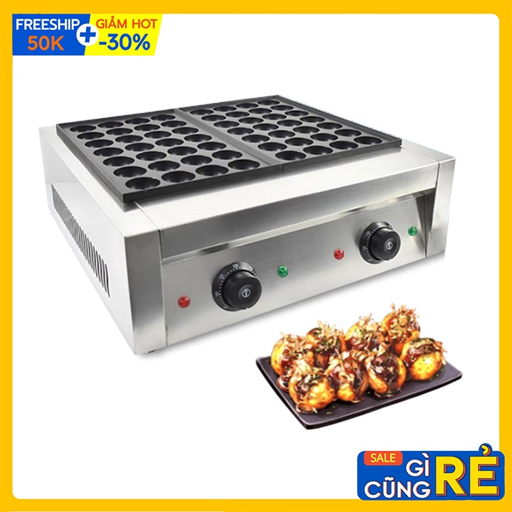 Máy làm Bánh nhân bạch tuộc - Máy nướng bánh takoyaki đôi