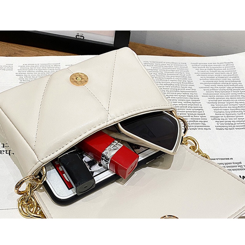 IELGY Túi Đeo Vai Hình Vuông Cỡ Nhỏ Phối Dây Xích Thời Trang Cho Nữ