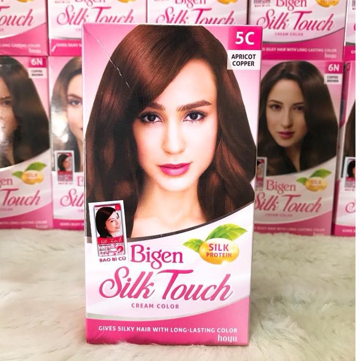 Thuốc nhuộm tóc cao cấp Bigen Silk Touch Cream Color 5C nâu đồng