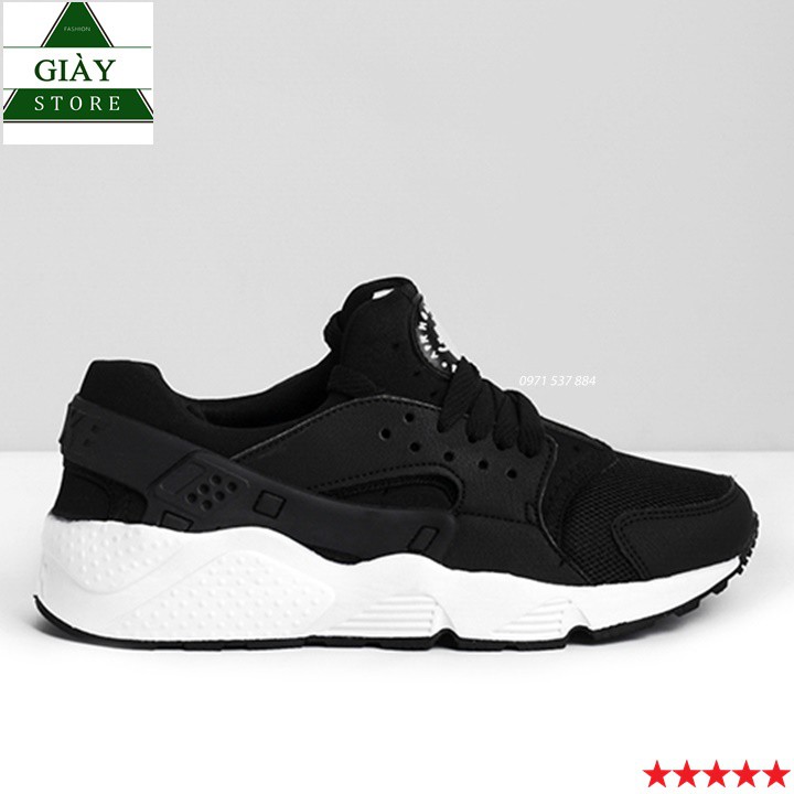 [FULLBOX] Giày Sneaker Nam Nữ Huarache Đen Đế Trắng