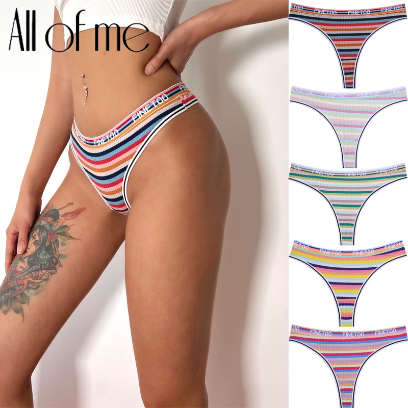 Cute Byte Quần Lót Nữ Lọt Khe Họa Tiết Sọc Ngang Quyến Rũ