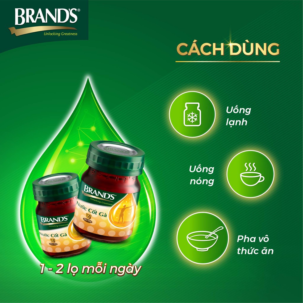 Combo 2 Hộp 6 Chai Nước Cốt Gà BRAND'S Vị Dịu Nhẹ (42ml/Chai)