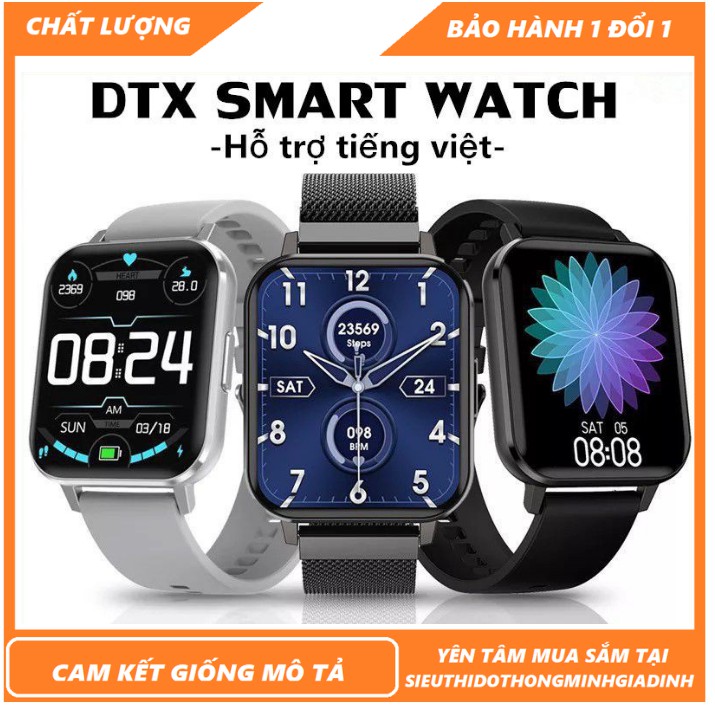 Đồng hồ thông minh DTX MAFAM Cho Nam Nữ ,thể thao,chống nước IP68 Màn Hình HD 1.78 Inch
