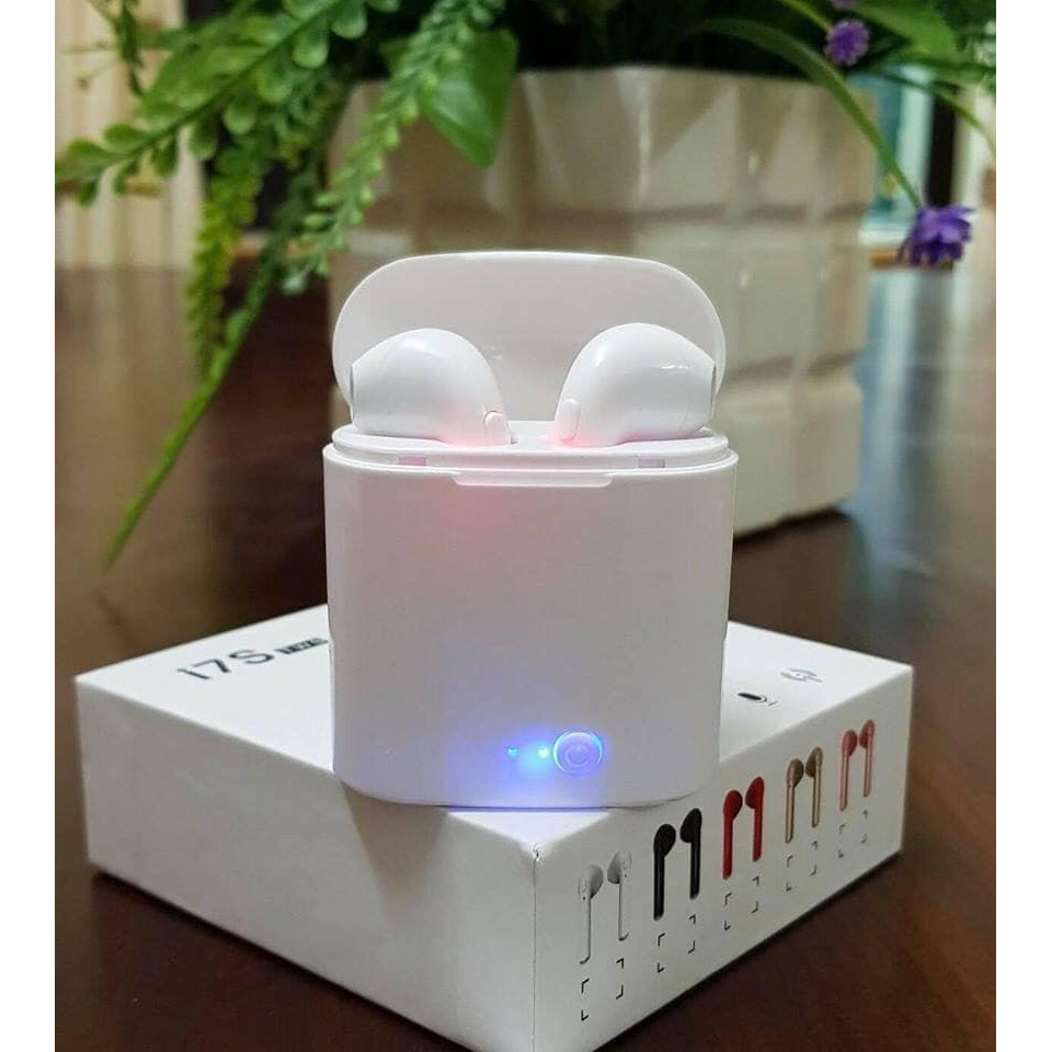 💓Tai nghe Bluetooth I7S- Chuẩn kết nối Bluetooth V4.2 - Bộ sản phẩm gồm: Fullbox hộp, 2 tai, hộp sạc, 1 dây sạc microus