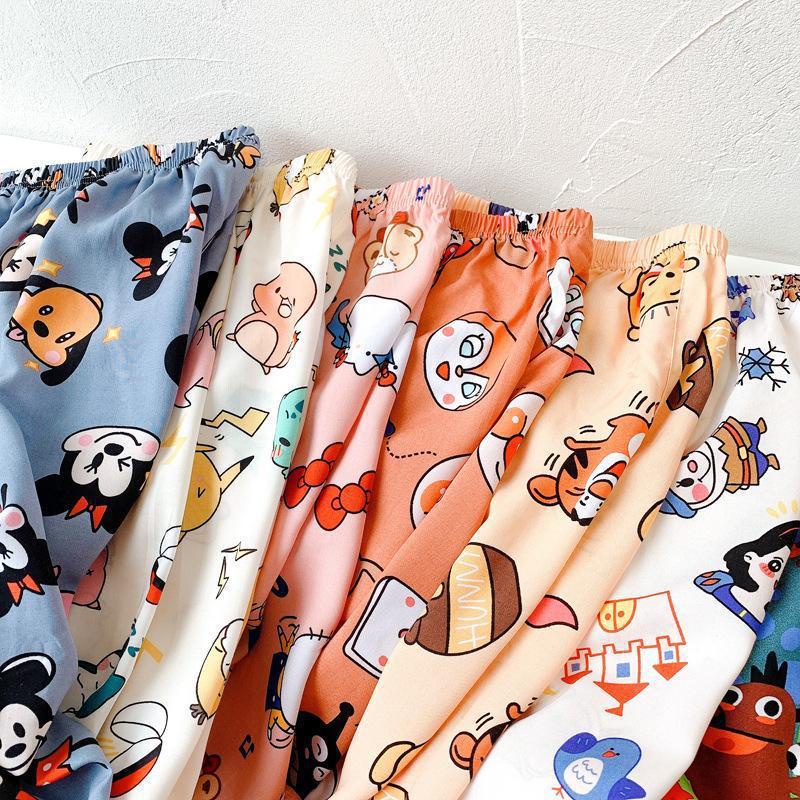 Quần Thể Thao Ống Rộng Thoáng Khí In Họa Tiết Hoạt Hình Cho Bé