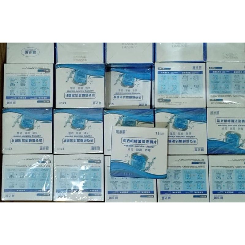 [HỘP 12 VIÊN] Vệ Sinh Tẩy Lồng Xoáy Cực Mạnh Tẩy Sạch Chất Cặn Bả, Khử Mùi , Diệt Khuẩn Hiệu Quả