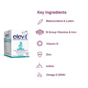 Vitamin tổng hợp elevit sau sinh và cho con bú breastfeeding của úc 60 - ảnh sản phẩm 2