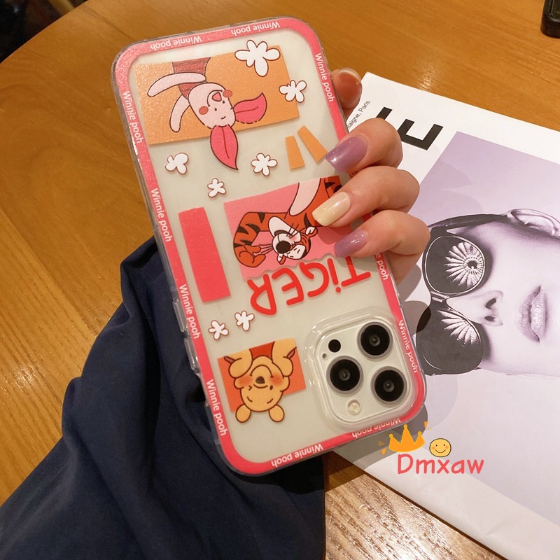 Ốp Điện Thoại Trong Suốt In Hoạt Hình Winnie the Pooh Cho iPhone 13 Pro Max 13 Mini 12 11 Pro Max X XR XS Max 8 7 6 6s Plus SE 2020