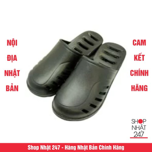 Dép sục nhựa siêu nhẹ nam nữ thoáng khí màu đen size L - Nội địa Nhật Bản