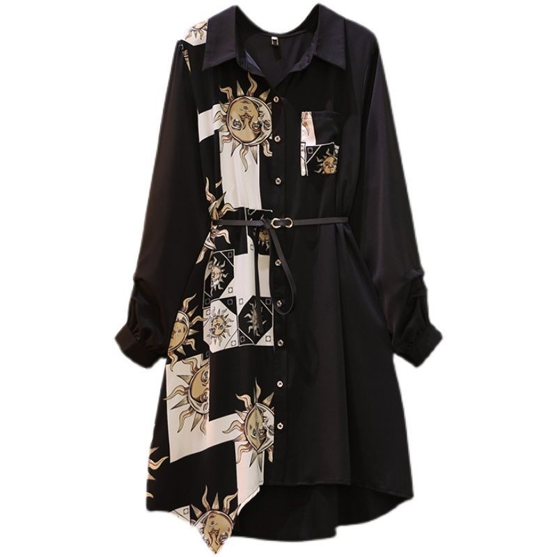 Đầm Sơ Mi Ôm Eo Thiết Kế Tinh Tế Cỡ Lớn 2022 Thời Trang Xuân Cho Nữ