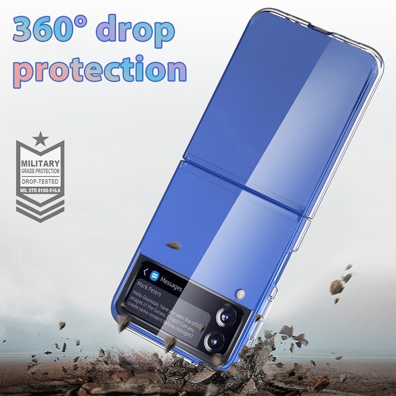 Ốp Điện Thoại PC Cứng Trong Suốt Chống Sốc/Rơi Vỡ Cho Samsung Galaxy Z Flip 3