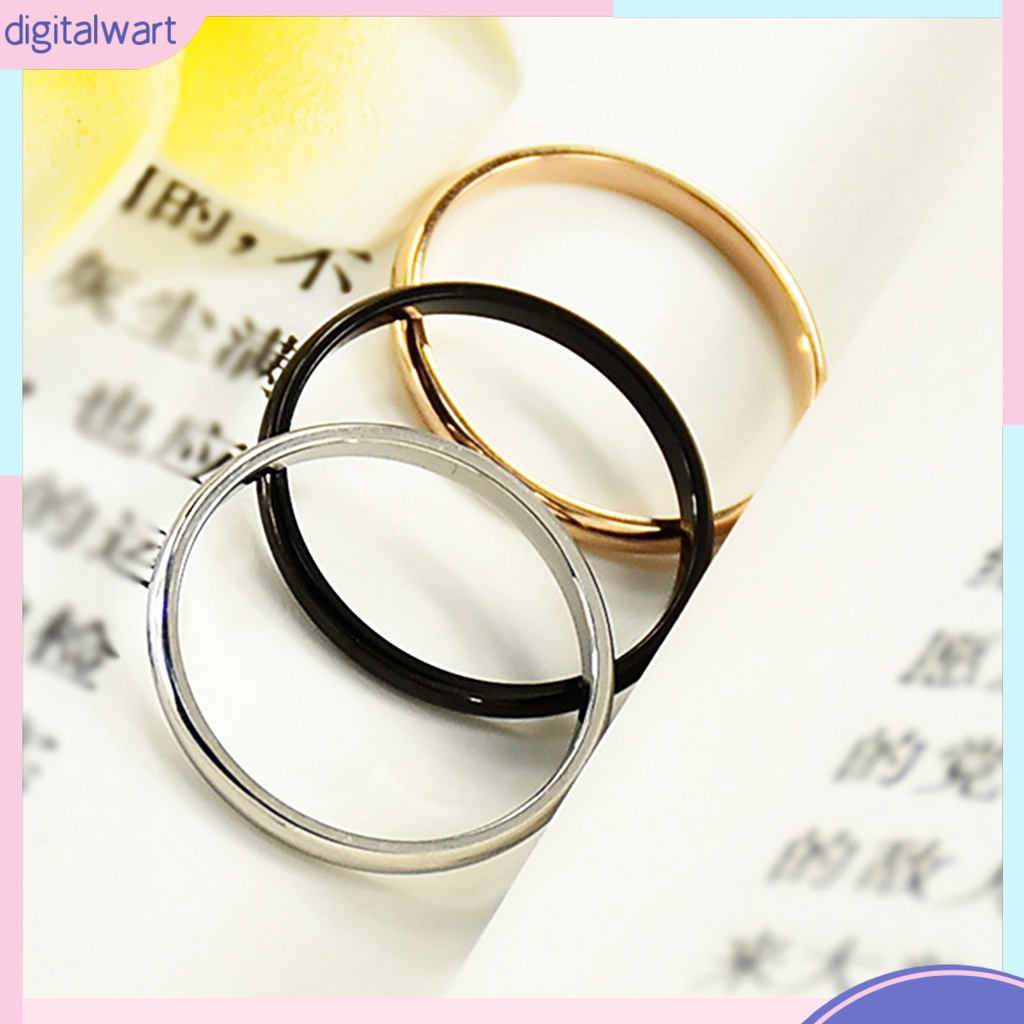 Nhẫn Thời Trang Bằng Thép Titan Đơn Giản Cho Cặp Đôi