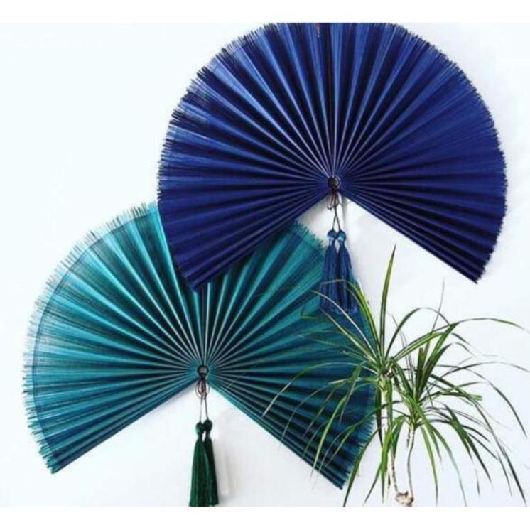 Mành tre quạt decor- Quạt tre/quạt lá nan tre/quạt tăm mành/quạt mành tre, giao mẫu ngẫu nhiên - quạt mành tre