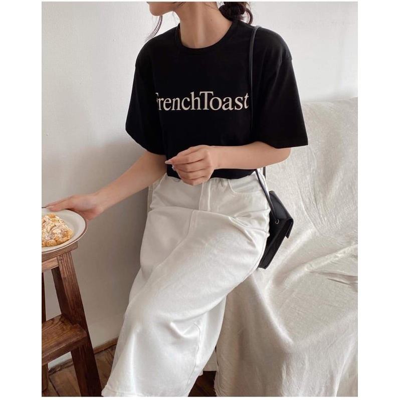 Sét áo thun cotton + chân váy kaki trắng T