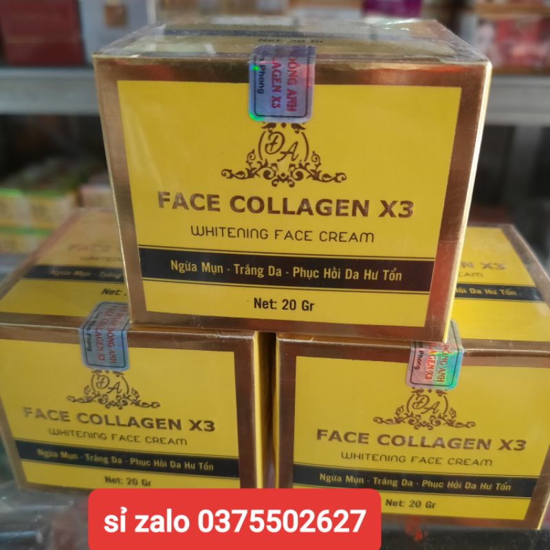 kem face collagen x3 ngừa mụn, trắng da, phục hồi da 20g.